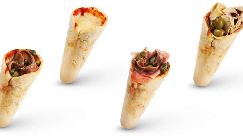 como fazer pizza no cone