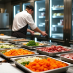 Chef evitando desperdícios de alimentos