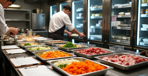 Chef evitando desperdícios de alimentos